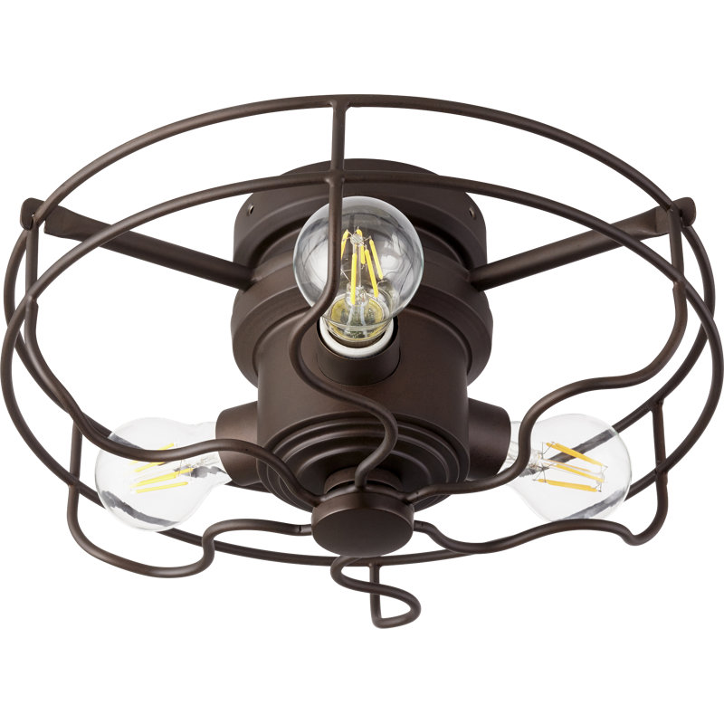 Ventilateur de plafond 3 lumières, Bronze huilé
