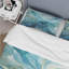 Ensemble de housse de couette Aqua Blue and White Serenity Swirl IV - Abstract Spirals-107147345