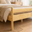 Cadre de lit plateforme en bois massif de taille grand moderne Mid Century, tête de lit à lattes avec support en lattes de bois, aucun sommier nécessaire-130079543-135938659