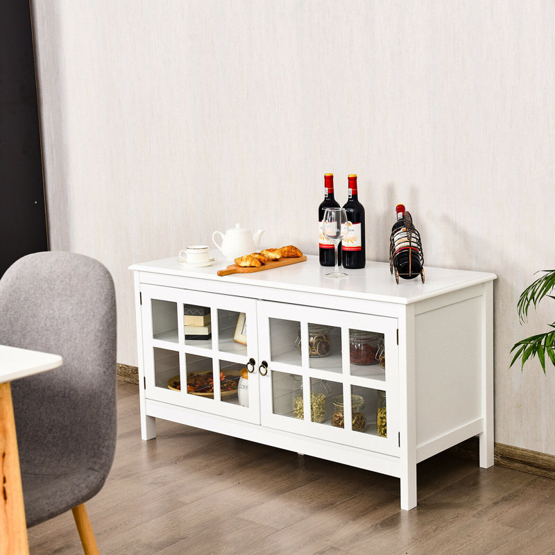 Alaan Unfinished TV Stand for TVs up to 50", White