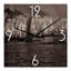 Or, falaises dorées dans le brouillard - horloge murale moderne-1840260754
