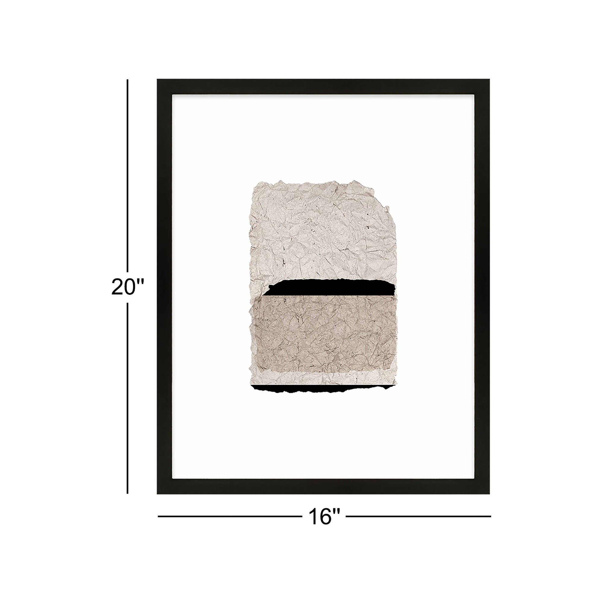 Fiber by Eleni Psyllaki For Paradissi Digital Art, 20" H x 16" W  x 1.25" D, Black Framed