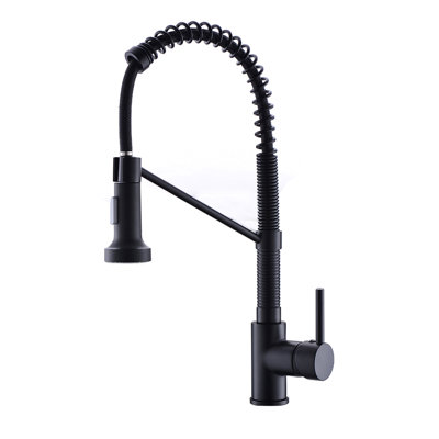 Kitchen Faucet With Pull Out Sprayer Brushed Nickel Stainless Steel Single Handle  Kitchen Sink Faucets