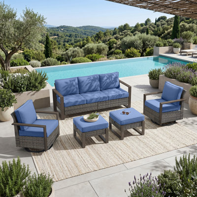 Outdoor PE Wicker Patio Furniture Set Comfortable, Weather-Resistant For Patios & Gardens