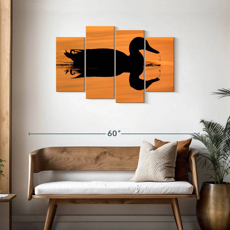 Silhouette de canard colvert Brampt, H 27 po x l 43 po