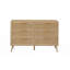 Commode double avec tiroirs en rotin