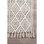 Tapis en coton noué à la main à motif géométrique blanc cassé / noir Behrendt-910936579