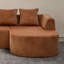 Canapé modulaire incurvé 113,4 po Boneless, canapé en chenille désossé pour salon avec siège profond, canapé modulaire compressé en mousse à mémoire de forme, aucun assemblage requis-936531976