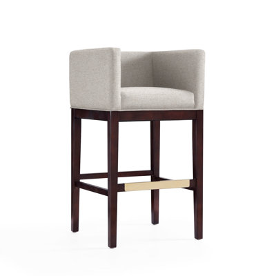 Yaden Upholstered Counter Stool with Solid Wood Frame