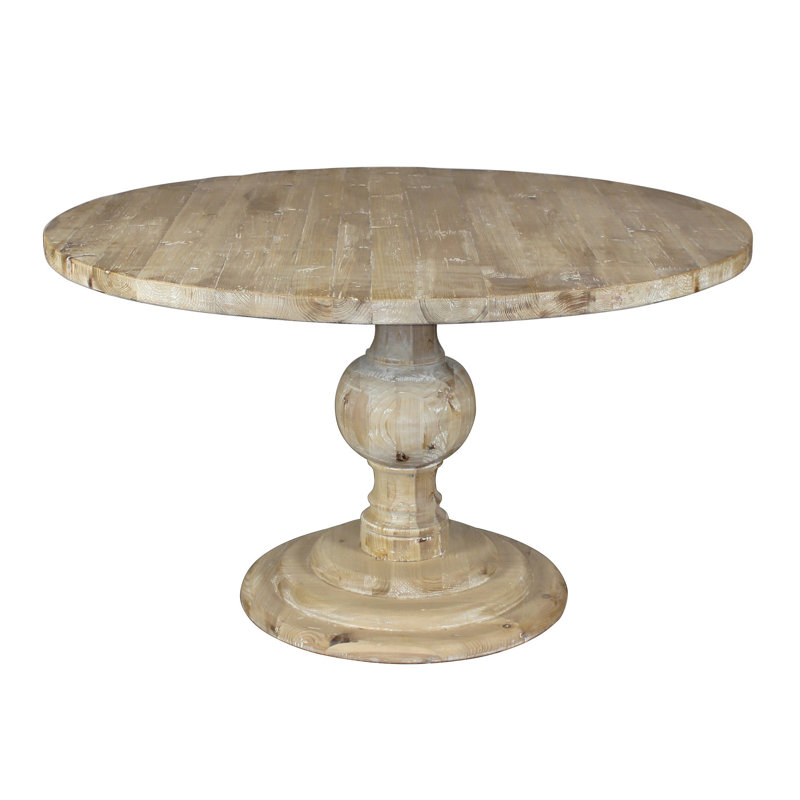 Crystalyn Pine Round Solid Wood Dining Table