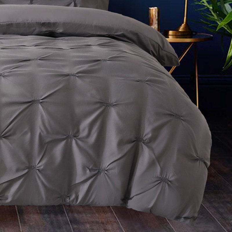 Giddens Microfiber Solid Colour Duvet Cover Set with Pillowcases