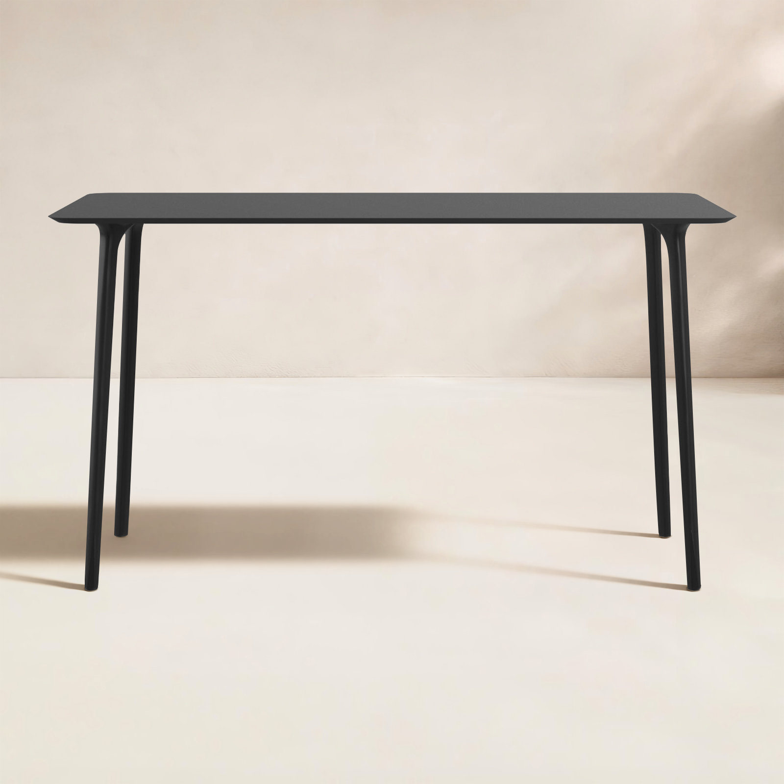Burt Patio Dining Table, Black