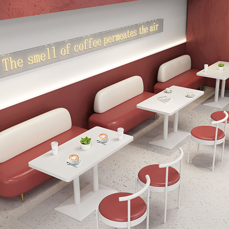 Banc de bar en similicuir Dessert Shop Cafe