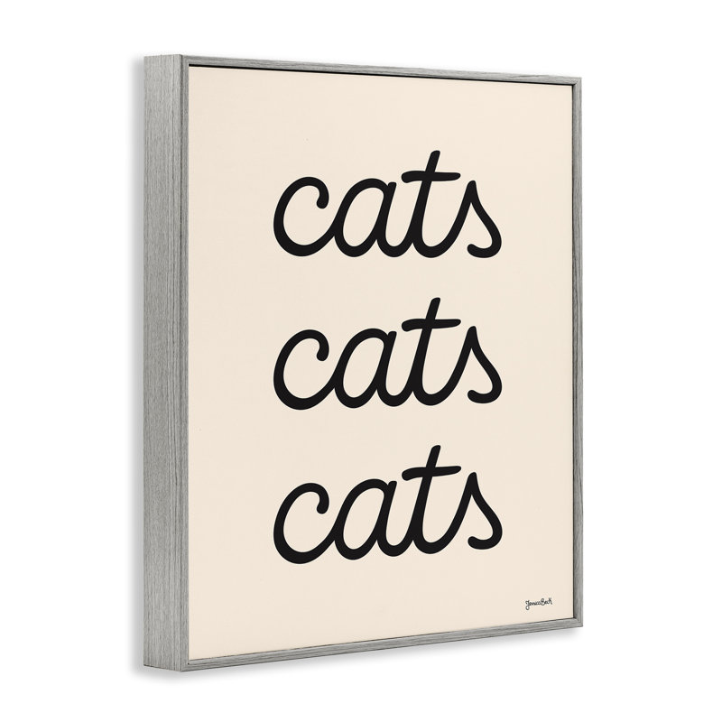«Cats Repeating Script» par Jessica Beck, Estampe numérique Farmhouse, H 14 po x l 11 po
