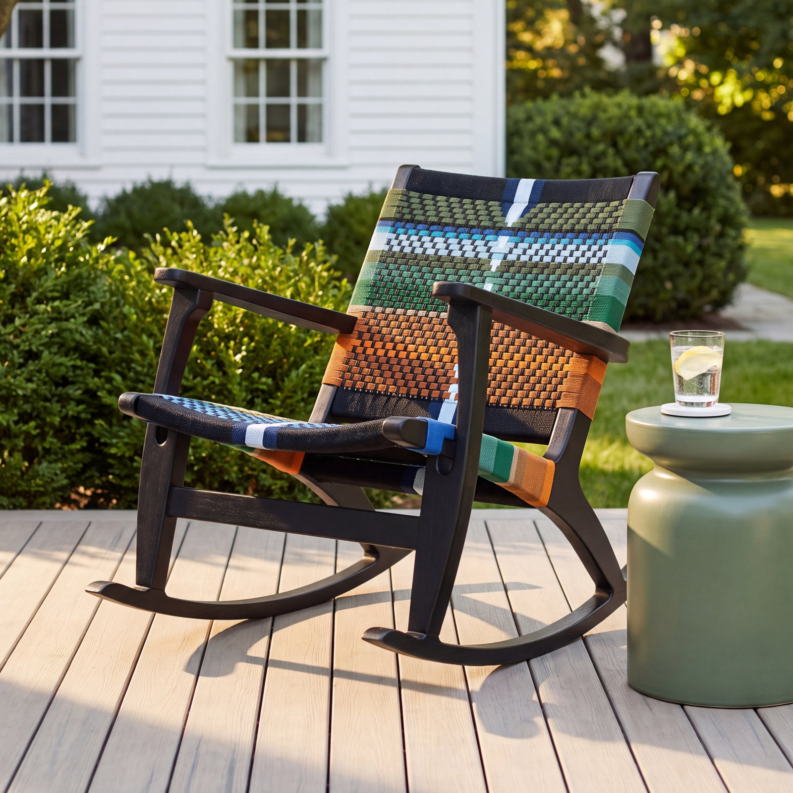 Masaya Rocking Chair, Manille Mot Mot, Black