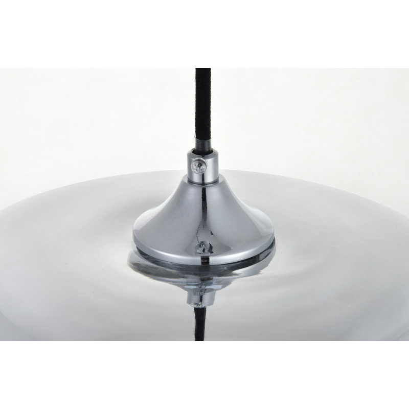 Chamberland 1 - Light Single Pendant, 8.7" H x 9.8" W x 9.8 D, Chrome