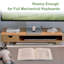 Bamboo Monitor Stand Riser With Drawer, Ergonomic Computer Riser