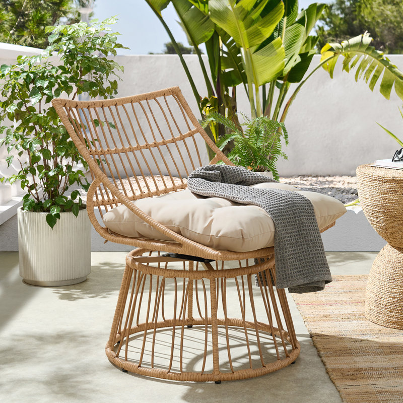 Fauteuil en osier pour l'extérieur Servana