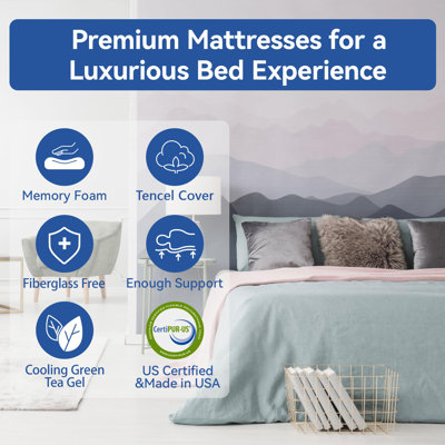 Alwyn Home Memory Foam Mattress With Tencel Cover