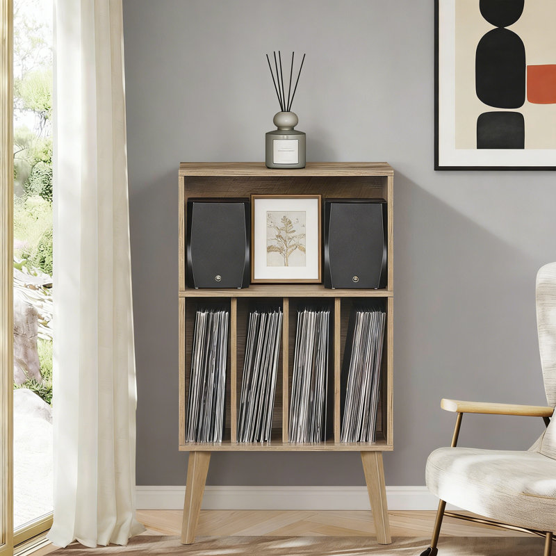 87cm H Media Shelves, Oak