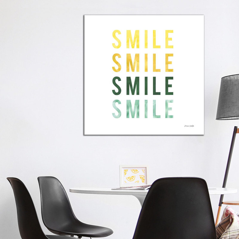 Smile Smile by Ann Kelle - Wrapped Canvas Print, 93.98 cm H x 93.98 cm W x 1.91 cm D