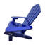 Chaise en bois franc bleu massif avec assise large, pour une assise agréable, des étapes d'assemblage, un processus de détente facile