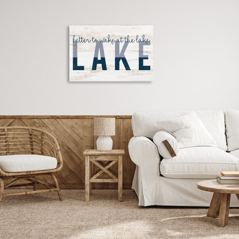 «Wake at Lake Rustic», art mural sur toile par Kim Allen, H 20 po x l 30 po