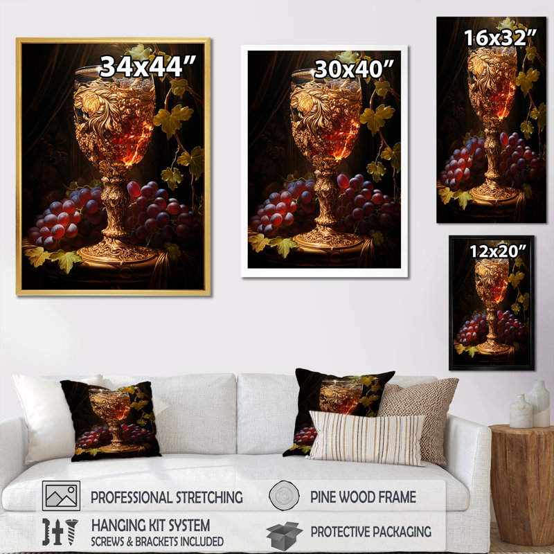 Judaïsme Kiddushs Glow II sur impression sur toile, Toile tendue, H 20 po x l 12 po x P 1 po