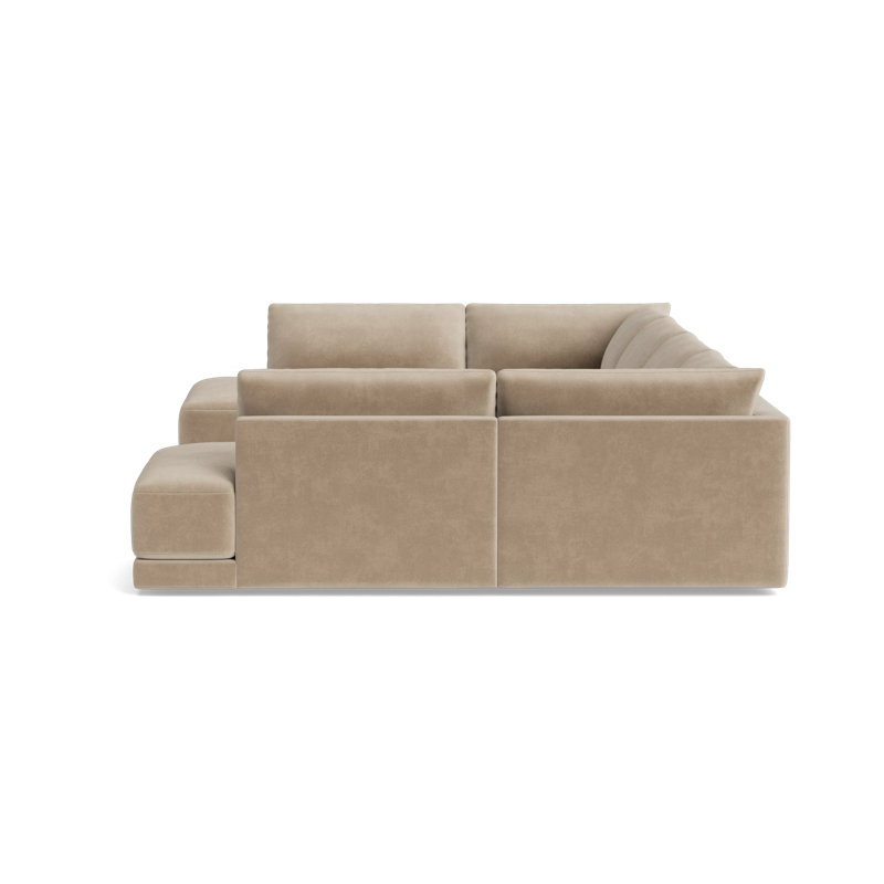 Eva Sectional, Velvet - Beige