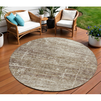 Tapis beige rond 8 po
