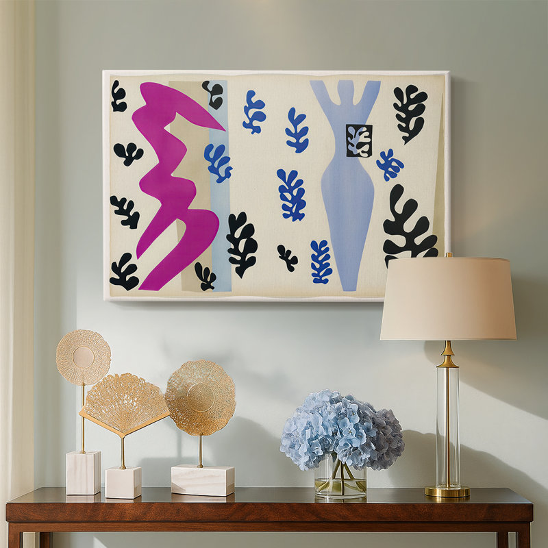 La perruche et la sirène (La Perruche et la Sirène) - Henri Matisse - Toile tendue avec châssis - 1952, 24 po x 36 po