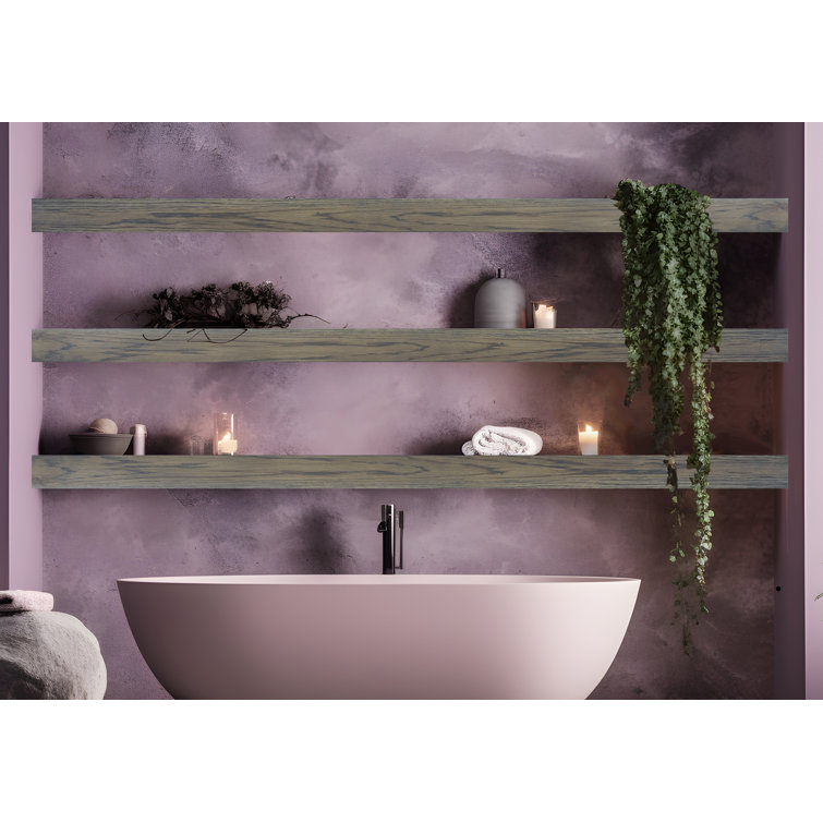 3 Piece Oak Solid Wood Floating Shelf