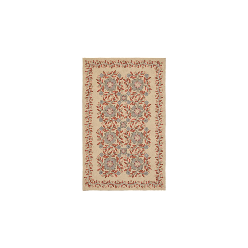 Folklore Martha Stewart Hand Tufted Wool Pile Floral Rug, Rectangle 4' x 6'