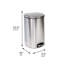 Steel Step On Kitchen Trash Can - 13.2 Gallons