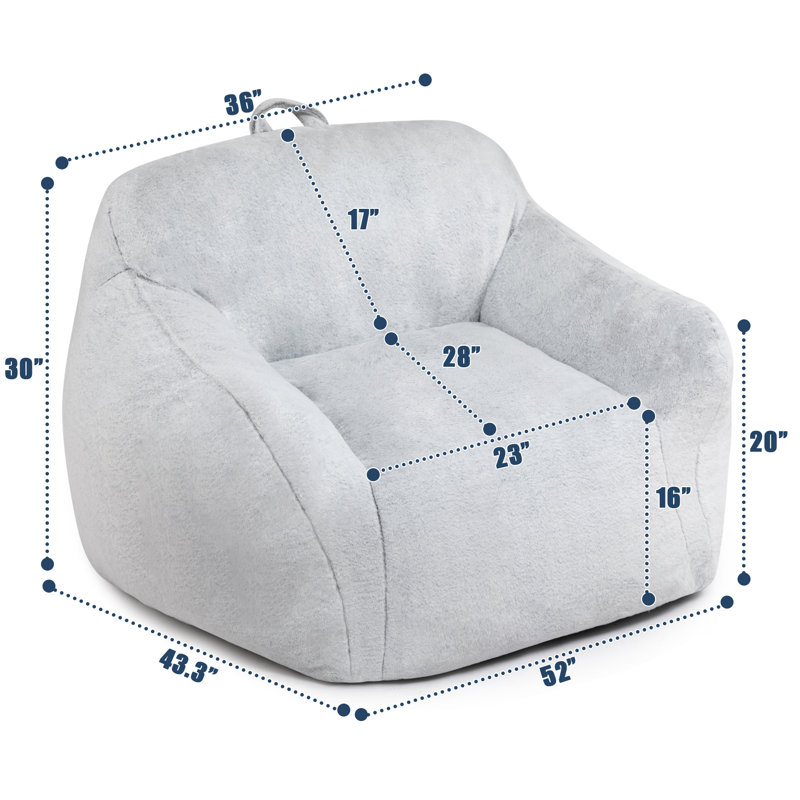 Trule Berns Large Cotton Bean Bag Sofa Reviews Wayfair Canada