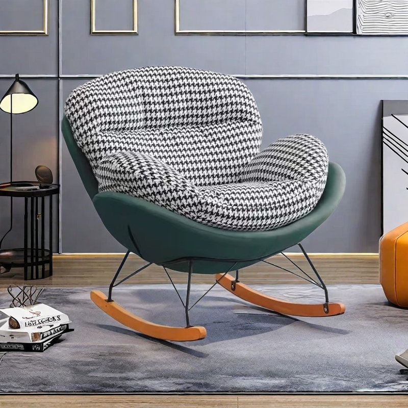 Chaise berçante simple en treillis simple, Vert
