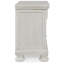 Table de chevet 2 tiroirs blanche Mikado