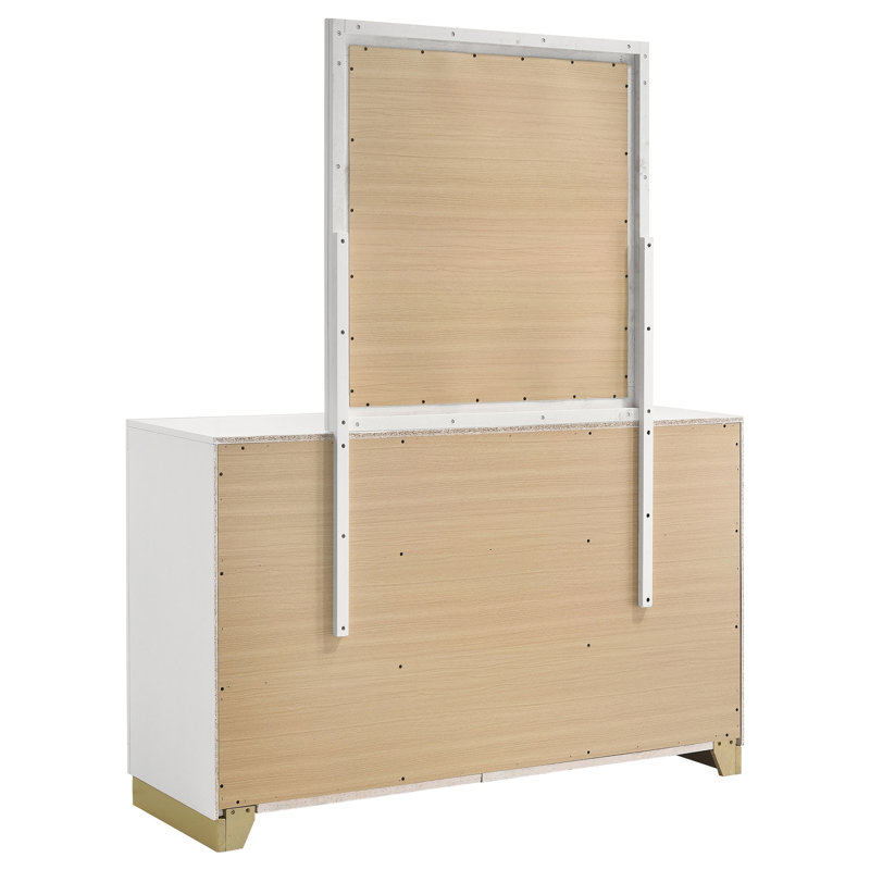 Commode 6 tiroirs avec miroir Napa