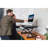  40 in. Black Height Adjustable Standing Desk Converter Dual Monitor Riser with Gas Spring Assist Mechanism-1014981069-1014981067
