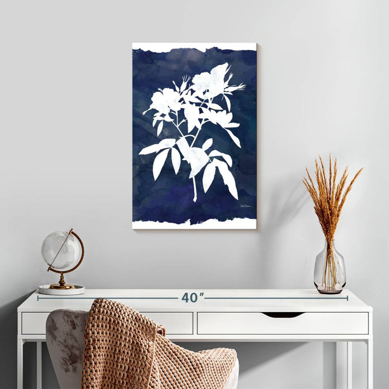 Harnek indigo botanique I, H 24 po x l 16 po