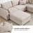 Doyle 6 Seats Upholstered Sectional Sofa Modern Corner Couch With Ottoman-1543488050