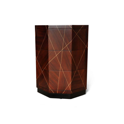 Ameika 50cm W Solid Wood Bedside Table