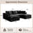 Kreyton Boneless 108" Cloud Compression Sectional Sofa, No-Assembly Sectional Couch-1045704224