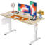 Bureau électrique debout, bureau assis / debout réglable en hauteur avec 4 préréglages de mémoire et crochet pour casque d'écoute, idéal pour poste de travail à domicile-1590589678-1590589675