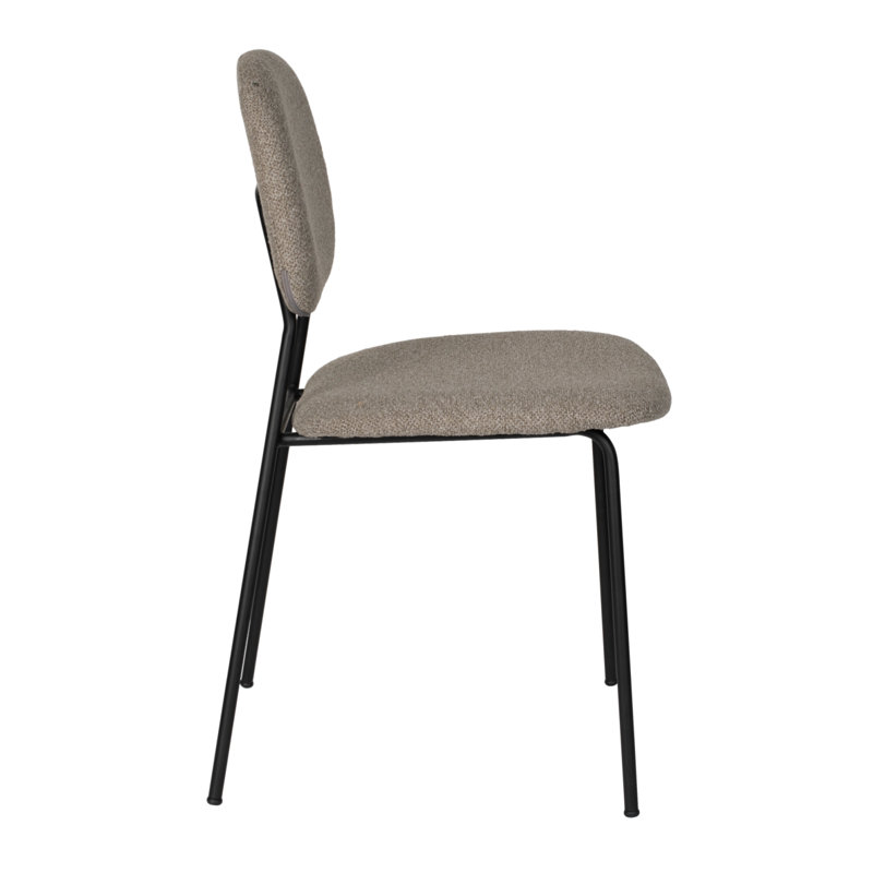 Roos Upholstered Dining Chair, Warm Beige