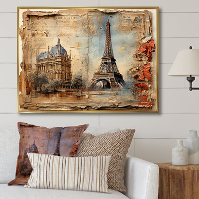 Paris Nostalgia, collage rétro sur toile