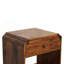 Table de chevet châtaignier en bois avec tiroir et fente ouverte Wood Newton