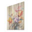 Collage de tulipes multicolores peintes, art mural sur bois de pin naturel-524772182