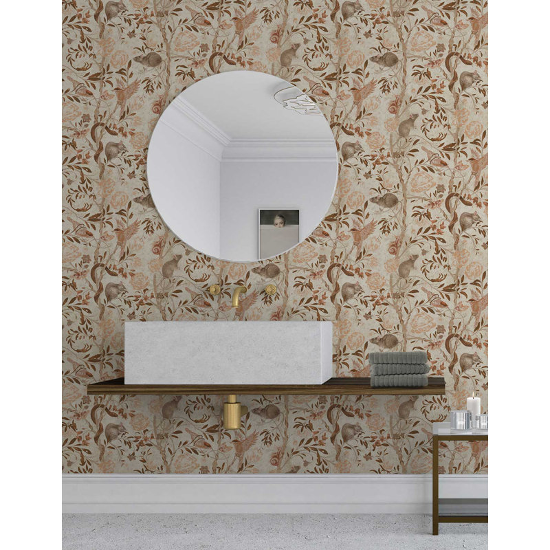 Centerton 10m x 52cm Matte Paste the Wall Wallpaper Roll, Parchment