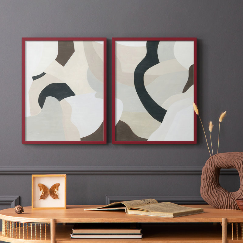 «I Shifting Neutrals», impression encadrée de qualité supérieure - prête à être accrochée - aucun clou requis - aucun clou requis